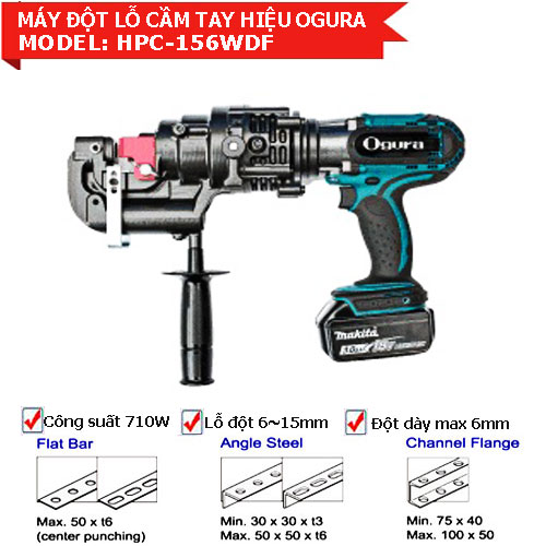 may-dot-lo-pin-dien-hpc-156wdf Máy đột lỗ cầm tay HPC-156WDF